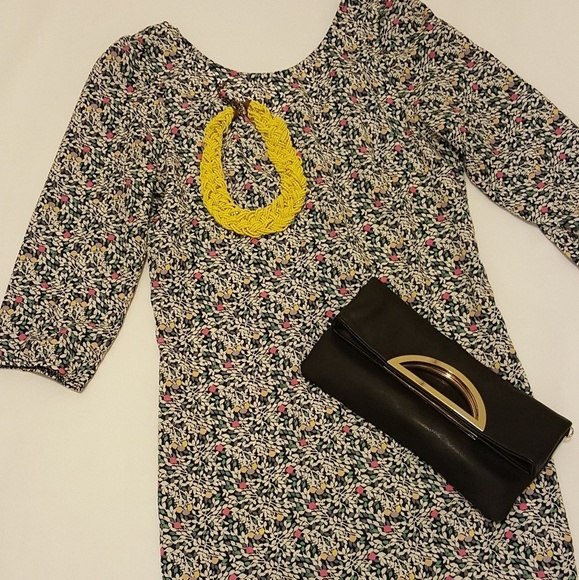 Floral Zip Back Spare Dress Size Large - Picture 8 of 8